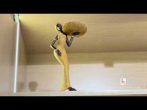 Video thumbnail 2 for 45003 Bedroom Set King Size 72x78 With Hydraulic Storage + 2 Bed Side Table + 4 Door Wardrobe  (WF OTD)