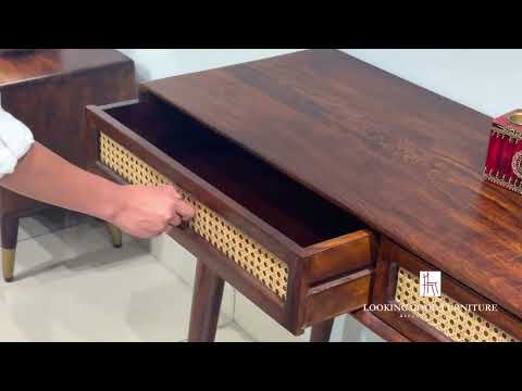Video thumbnail 2 for Surano King Sized Bed Without Storage (Solid Sheesham Wood, Brown) (HYD)(KORA)