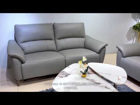 Video thumbnail 2 for 6659   Fix 3+ 2 Seater Power Recliner Body Touch Leather (BTM OTD)