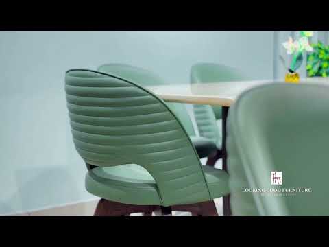 Video thumbnail 2 for DT 37/DC ASH 412R 6 Seater Ash Wood Dining Table Set with Marble Top (HYD)(BS-WF)(BS-BWD)