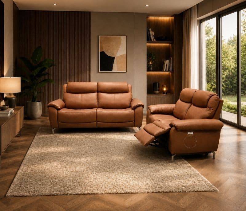 6660 Electric Recliner + Static 3 + 2E Pure Leather Body Touch (CP OTD)