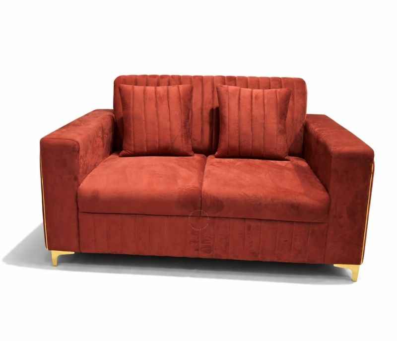 Image 8 for New Oreo Sofa 3+2+2 Puffy+Center Table With Glass Velvet Fabric  (EC)(HYD)