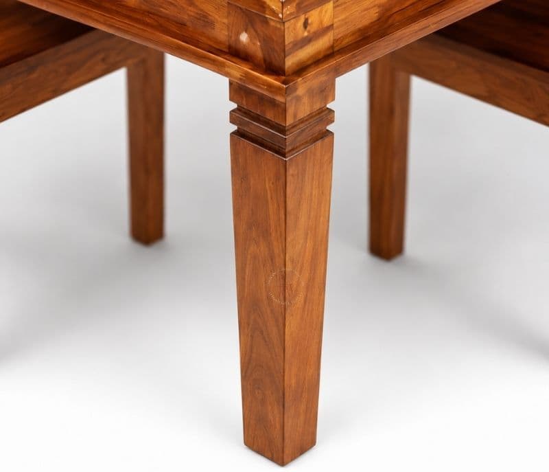 Image 6 for Tile Solid Sheesham Wood Dining Set (SCV_PKU)