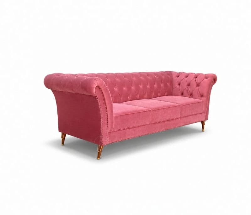 Image 9 for Chester sofa 3+2+1 Seater Velvet Fabric (BWD)