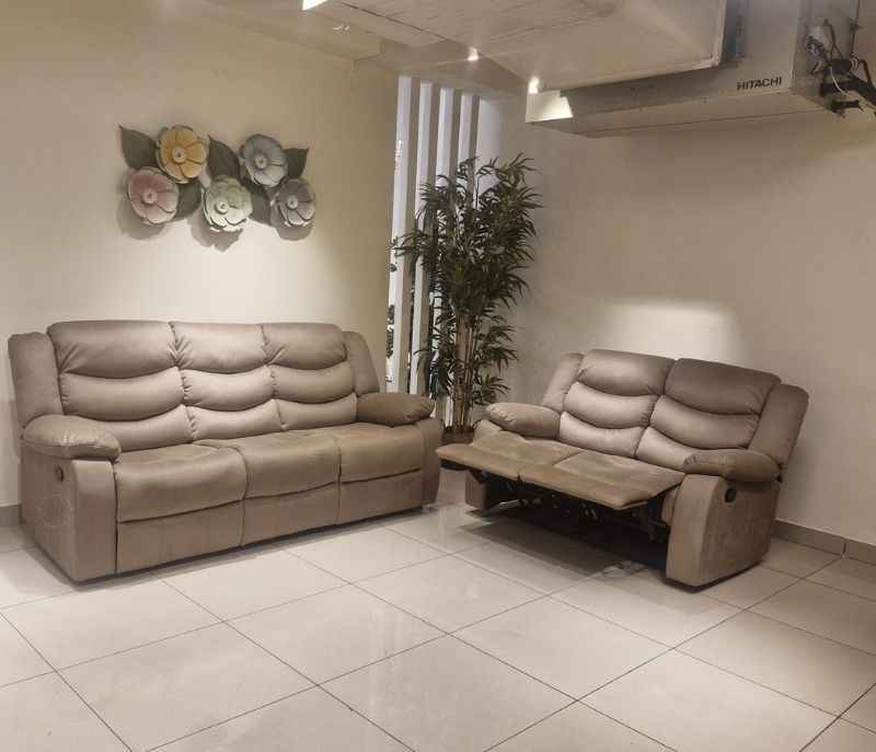 Image 7 for JHR195 - 59929 3+2 Manual Recliner Velvet Suede Fabric  (SKN)