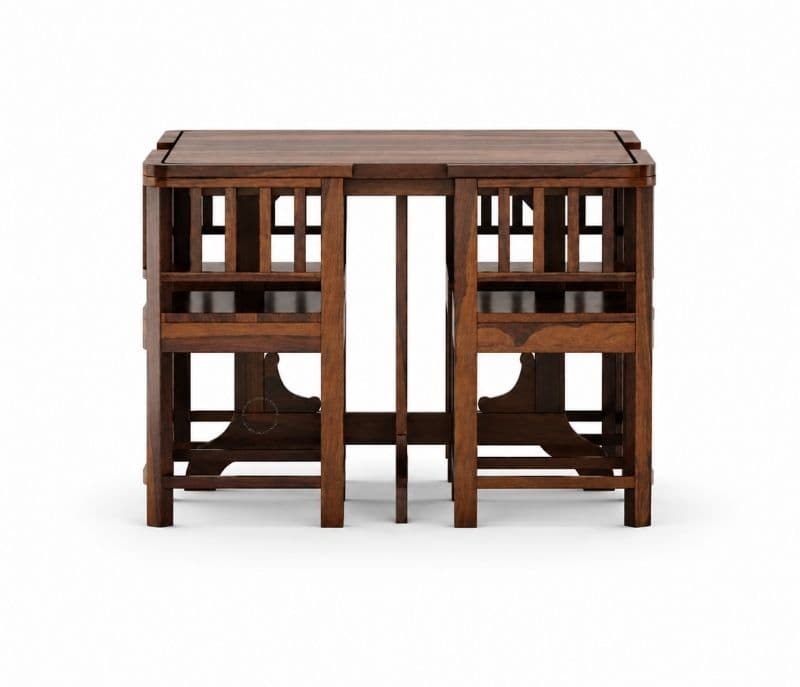 Image 7 for Vitaly Solid Sheesham Wood Dining Set  (APT_PKU)