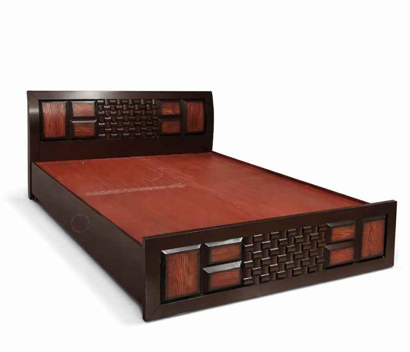 Image 7 for Malta Queen Sized Bed with Bed Box and Drawer Storage  (Block Board, Brown) (EC)(BSK)