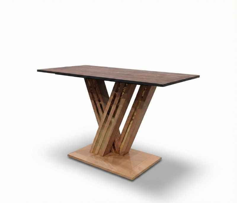 Image 13 for DT V/DC31/ PATA 1+6 Seater Chair Marble Top-Art Leather With Ash Wood PVDRMR (BS-CP)