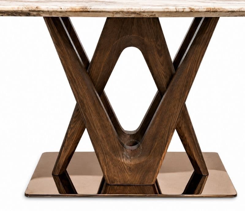 Image 7 for DT 2482/126 Marble Top Metal Base 1+6 Seater