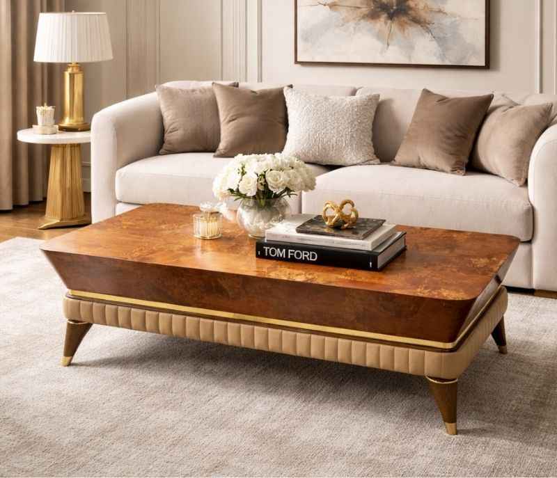Charlie Sofa 3+2+2+ Setty Miranda Wood With Suede Fabric Upholster (HYD)