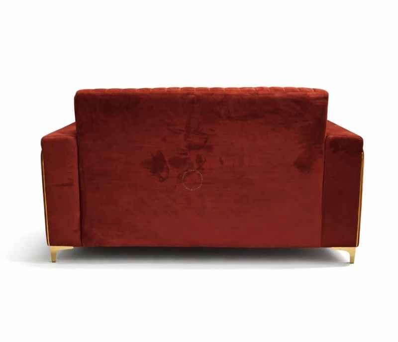 Image 10 for New Oreo Sofa 3+2+2 Puffy+Center Table With Glass Velvet Fabric  (EC)(HYD)