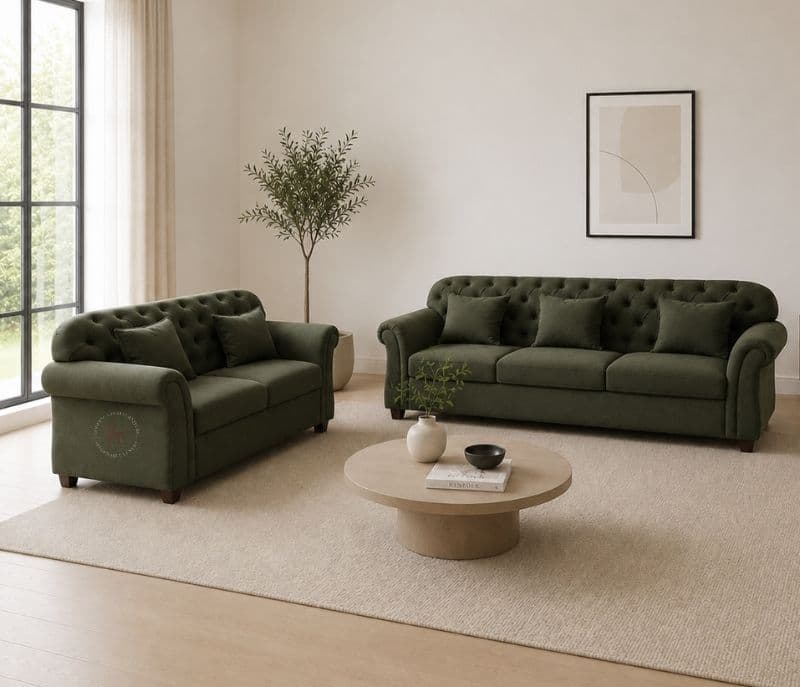 Chester sofa set 3+2 Seater Mecro fabric (HYD)