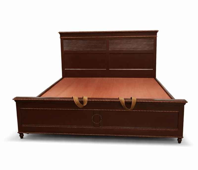 Image 7 for Chestnut King Sized Bed with Hydraulic Bed Box (WF)