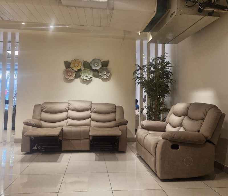 Image 8 for JHR195 - 59929 3+2 Manual Recliner Velvet Suede Fabric  (SKN)