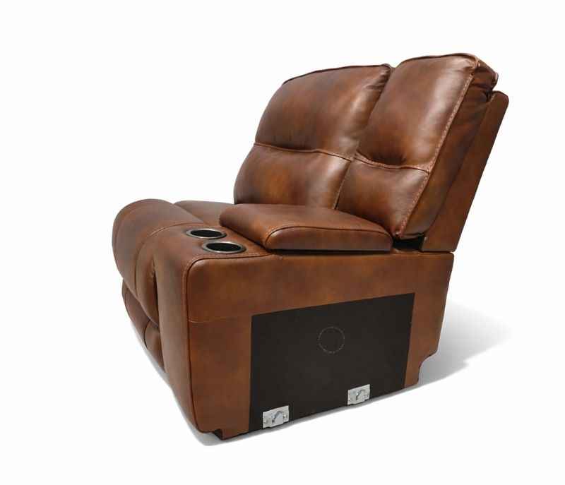 Image 6 for UX-Series 7004 Modern 3+2+1 Leather Sofa Set with Archtectural Metal Base (EC)