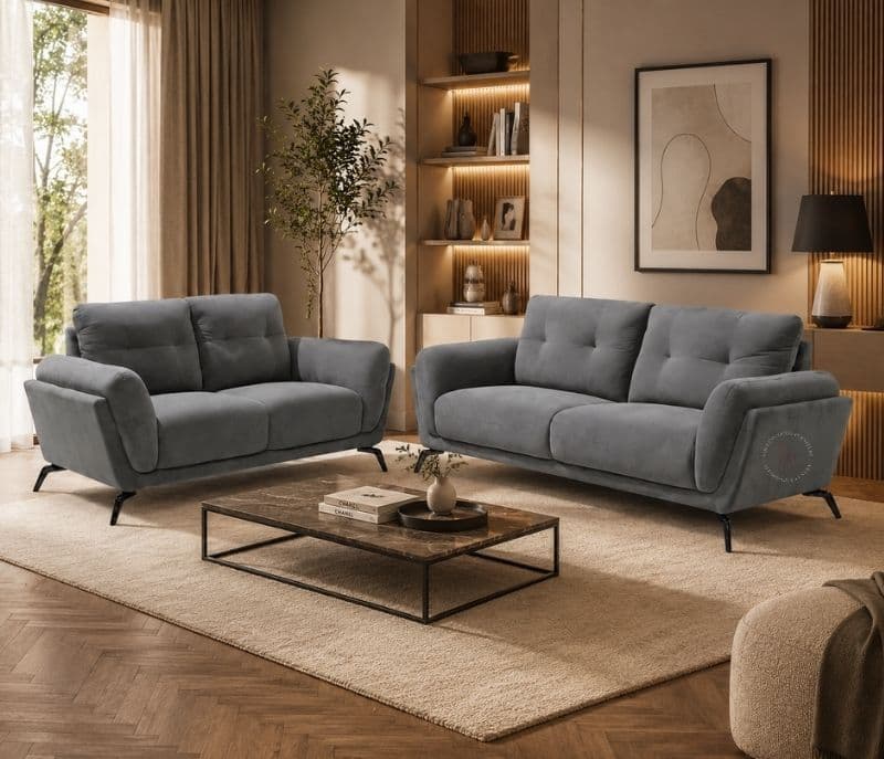 Image 8 for Nova Sofa Set 3+2 Seater Velvet Suede (WF)