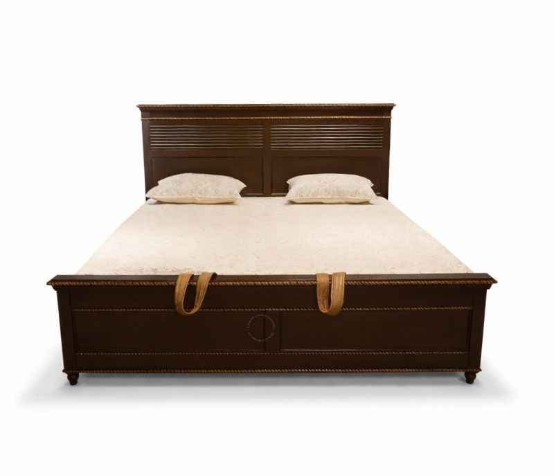 Image 4 for Chestnut King Sized Bed with Hydraulic Bed Box (WF)