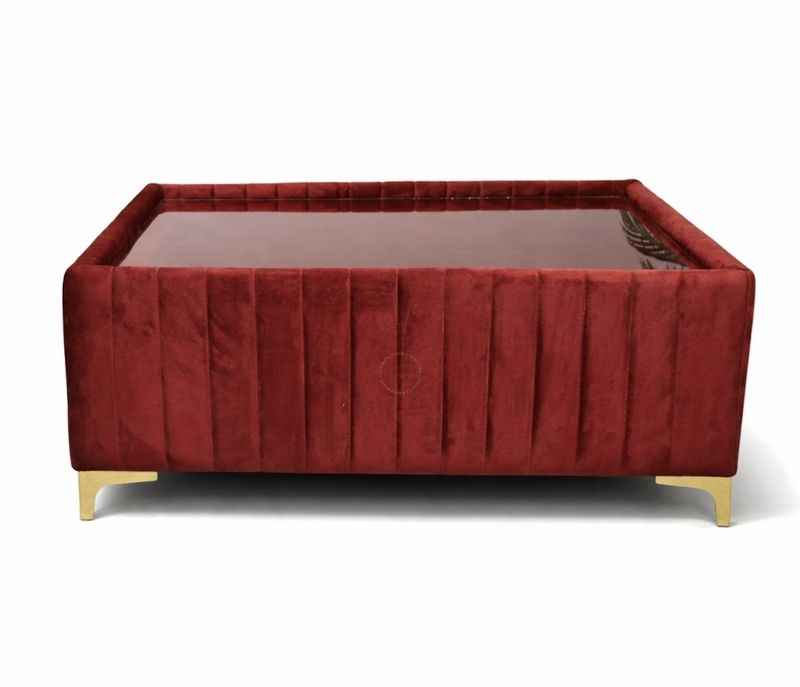 Image 14 for New Oreo Sofa 3+2+2 Puffy+Center Table With Glass Velvet Fabric  (EC)(HYD)