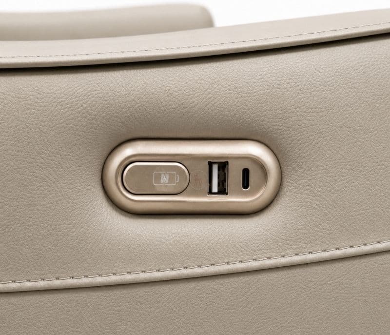 Image 6 for 6655  Electric Recliner 3+2 Leather Half