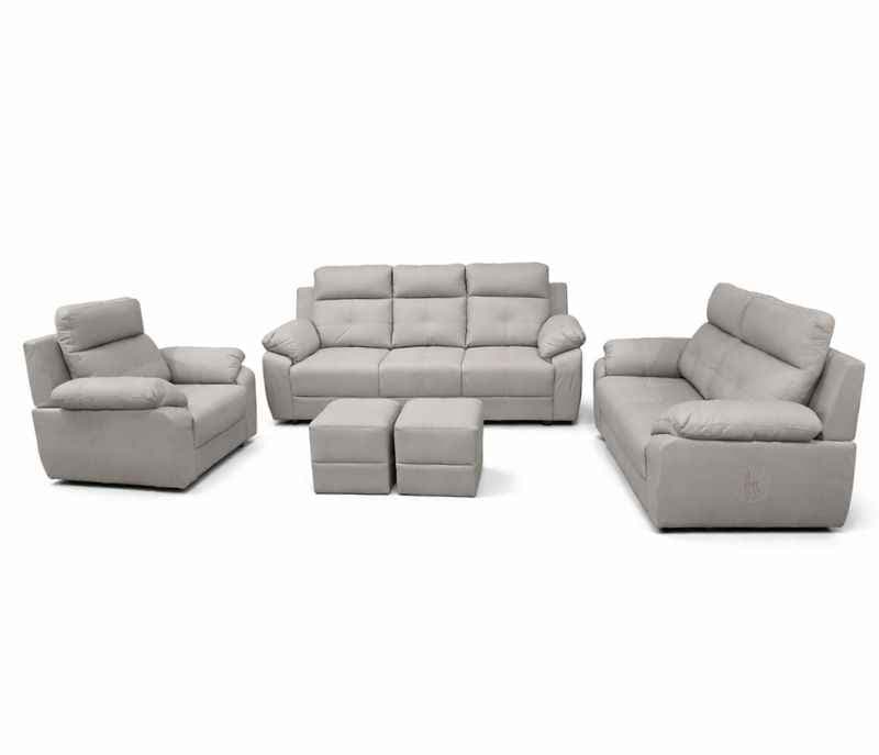 Image 3 for Atlas Comfort Sofa 3+2+1 Seater Velvet Suede Fabric  (Light Grey)