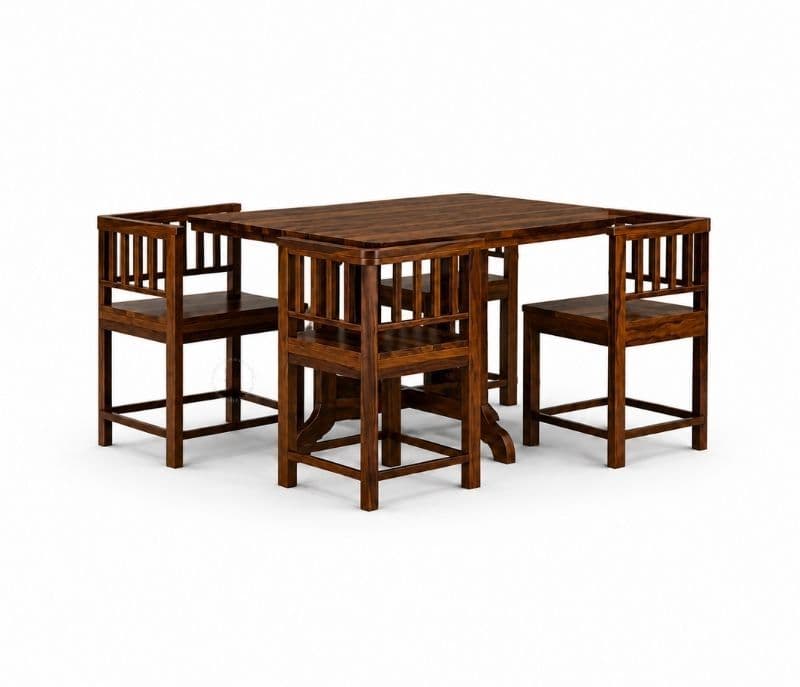 Image 5 for Vitaly Solid Sheesham Wood Dining Set  (APT_PKU)