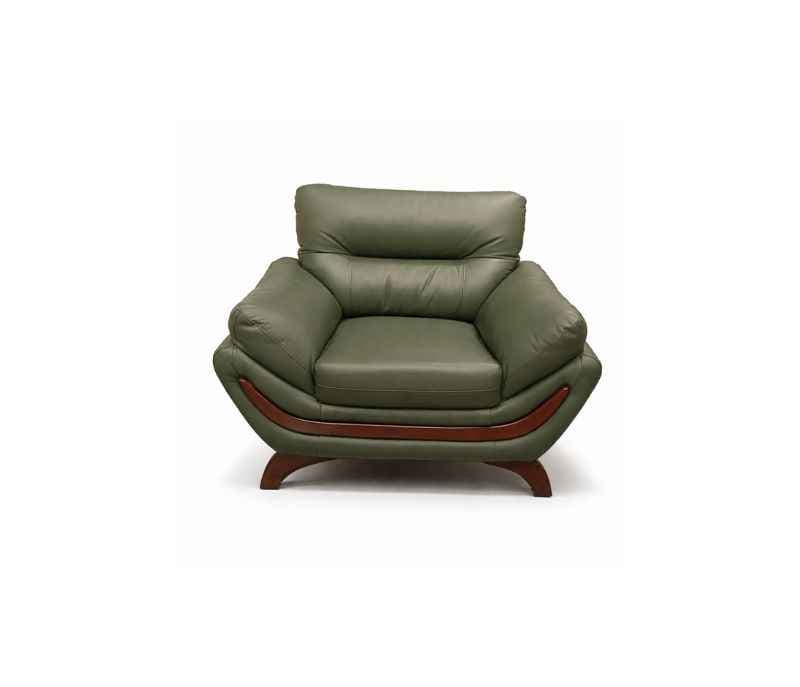 Image 2 for Florida Sofa Set (Half Leather, Green)