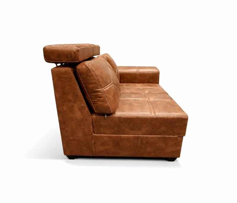 Image 11 for Bugati L-Shape Collection Sofa 2+1+C+2+CT+2 Puffy Micro Suede Fabric (Brown) (EC)