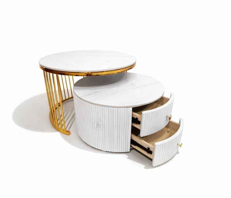 Image 2 for 605 Centre Table Ceramic Top With Storage  (HYD)