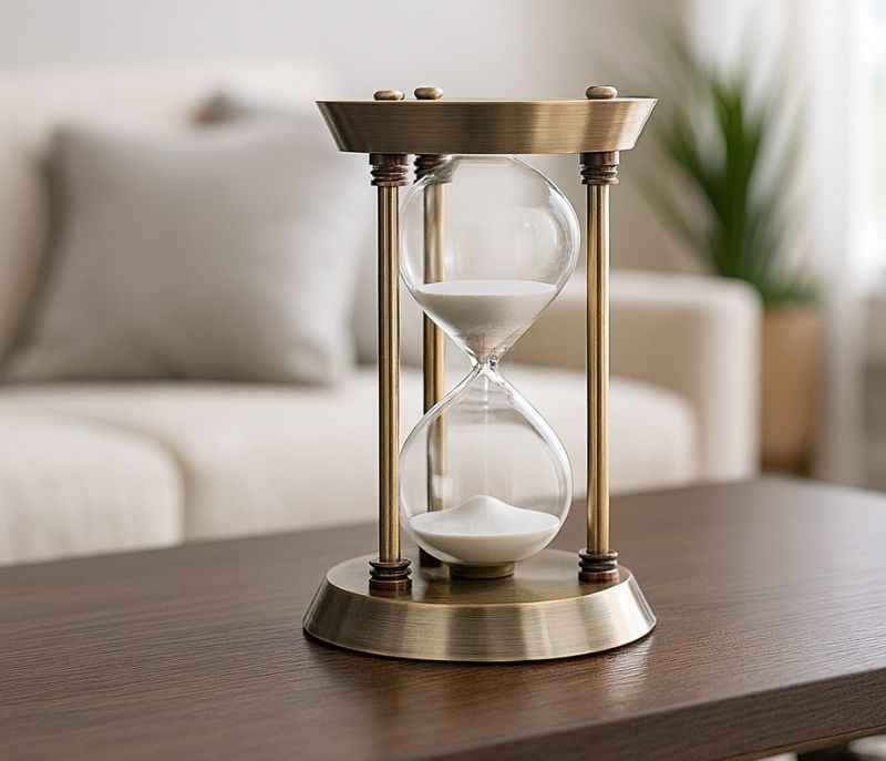 Z-RA-160 Vintage Glass Hourglass Timer,Sand Clock Sandglass,Empty Self-Loading Sand Determines