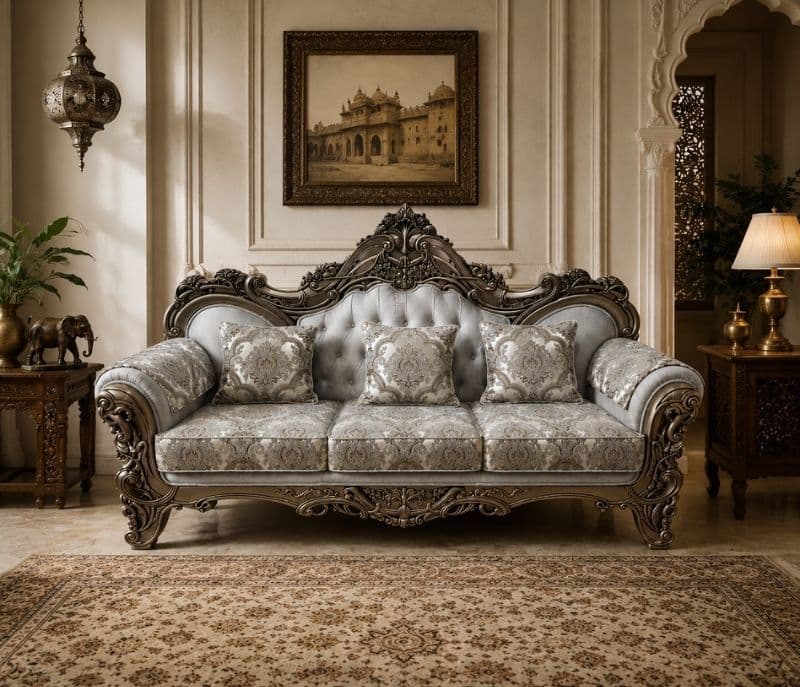 Carving Mughal-E-Azam Sofa Set 3+2+2+D+CT (OWD)