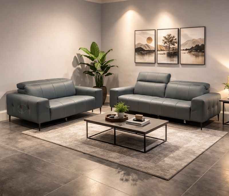 Sofa set 6564 bluish grey 3+2 seater (HYD OTD)