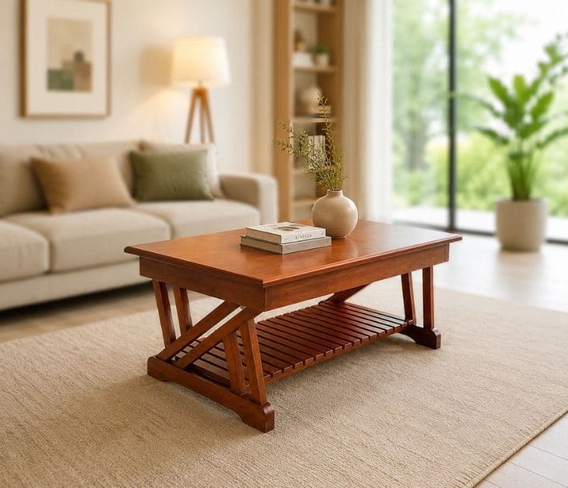 Tengo Center Table Solid Rubber Wood (ZAM) (OWD)