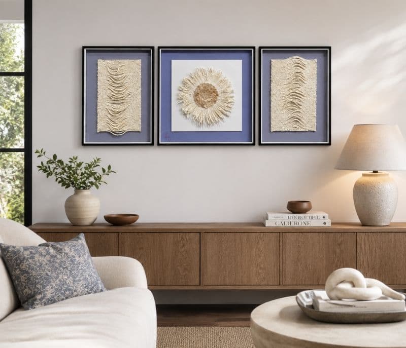 Ivory Ripple Trio Wall Art