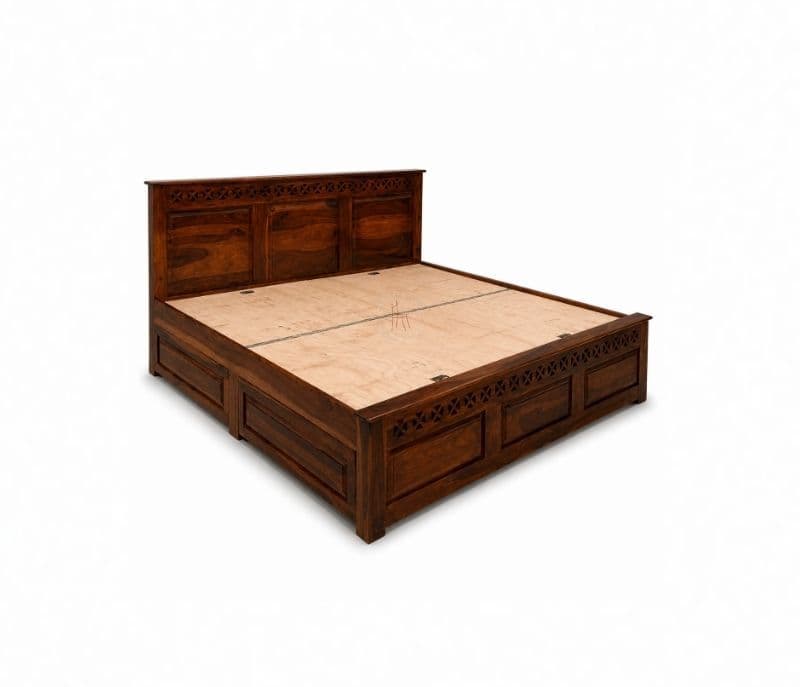 Image 5 for Rudolf King Size  Box strorage Shesham Wood Storage  Premium Solid Sheesham Wood Honey Finish (WF)(EC)