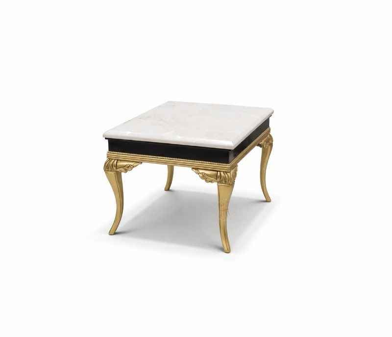 Image 6 for Novelty Side Table Marble With Marble Top And Metal Base (HYD OTD)