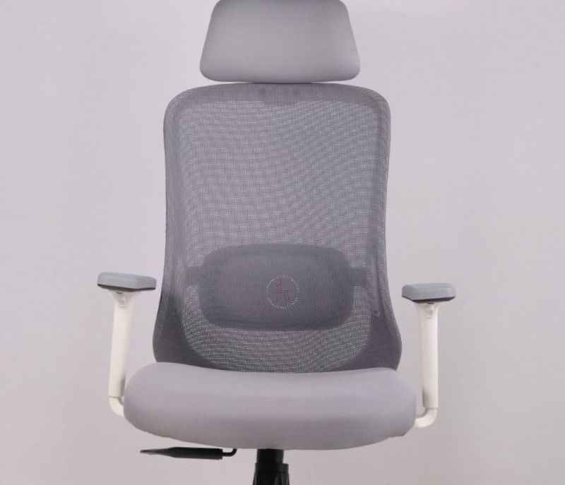 Image 5 for Hawk HB Grey White  Ergonomic High-Back Mesh Office Chair  Adjustable Height  Revolving Study Work from Home Chair Computer Desk Chair  Back Lumbar Support  Ergonomic Chair  Tilting  Arm Support