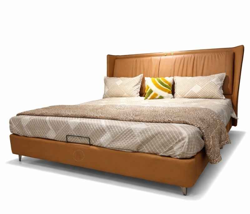 Image 6 for 1959 Queen Size Leather Bed without Storage (CP)(WF)(BS-SKN)
