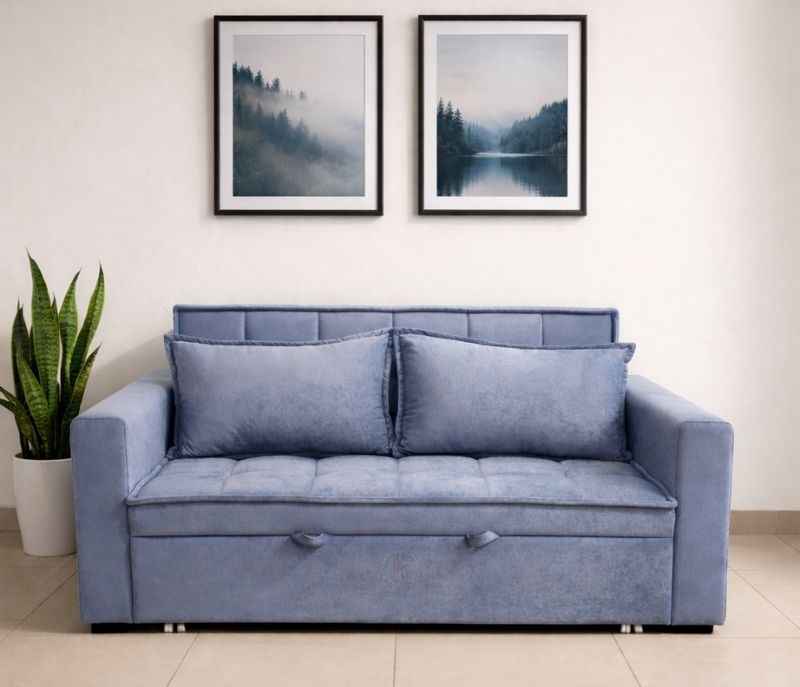 Anke Sofa Cum Bed 3 Seater (Suede, Grey) (BTM)(WF)(SKN)(EC)(HYD)(BWD)