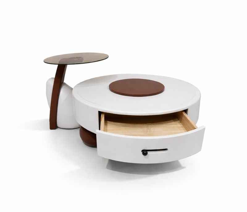 Image 2 for Center Table 1069 Wood Top With Storage (HYD)