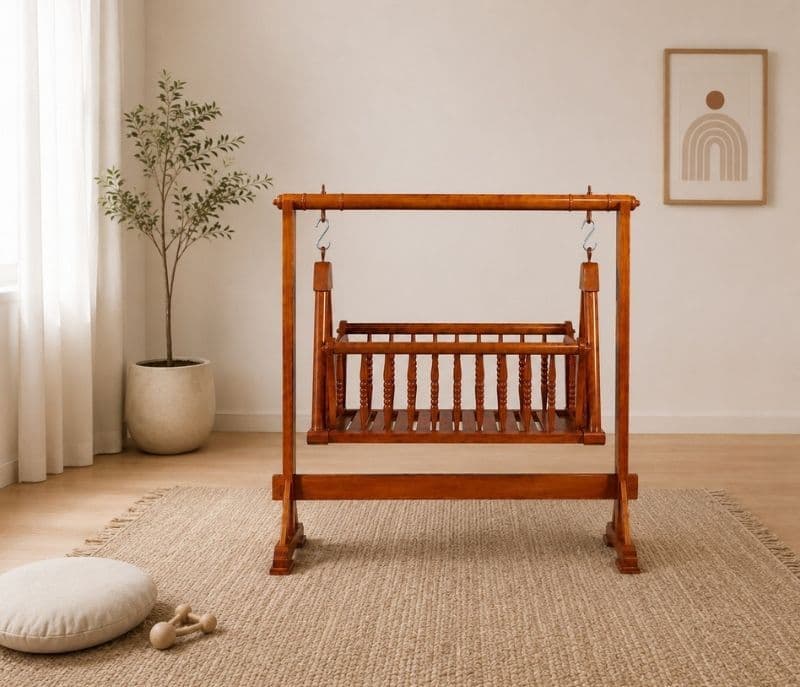 Angle Cradle Solid Rubber Wood (ZAM) (OWD)