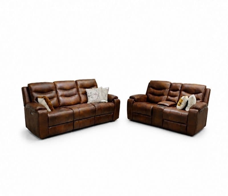 Image 3 for U70731HM  Manva 3MR+2MR+ Power Recliner Leather Fabric