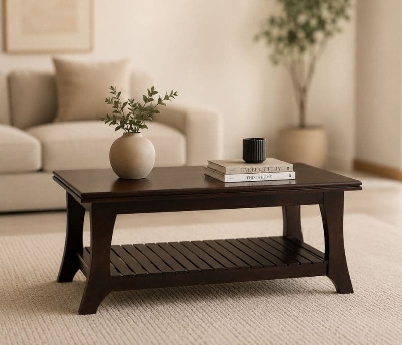 Botwin Center Table Solid Rubber Wood (ZAM) (OWD)