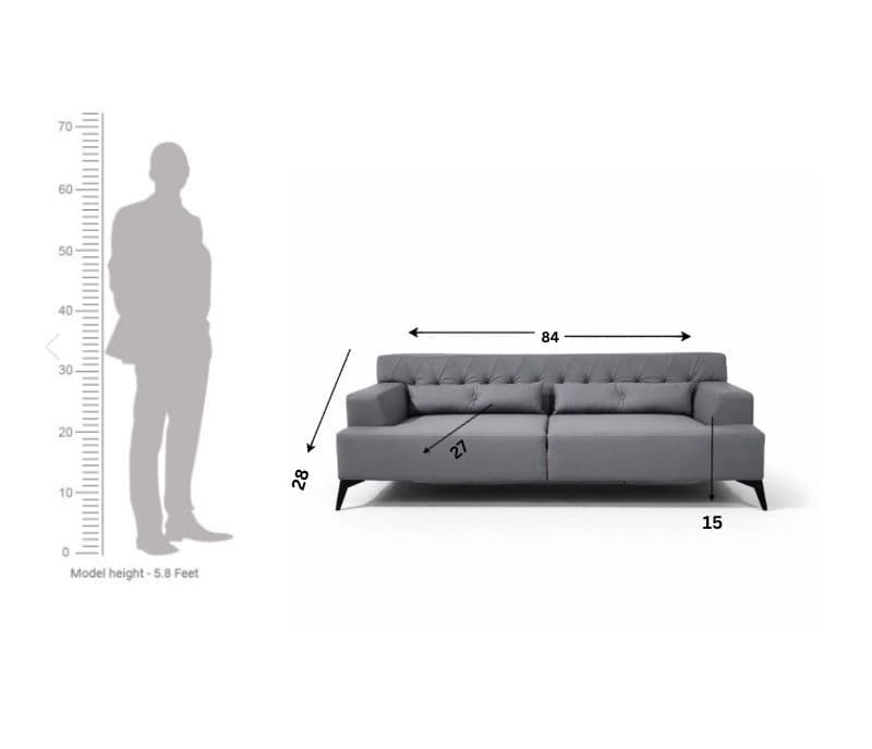 Image 4 for Cheslin Sofa 3+2 Seater Polyester Linen Blend Fabric  (WH OTD)