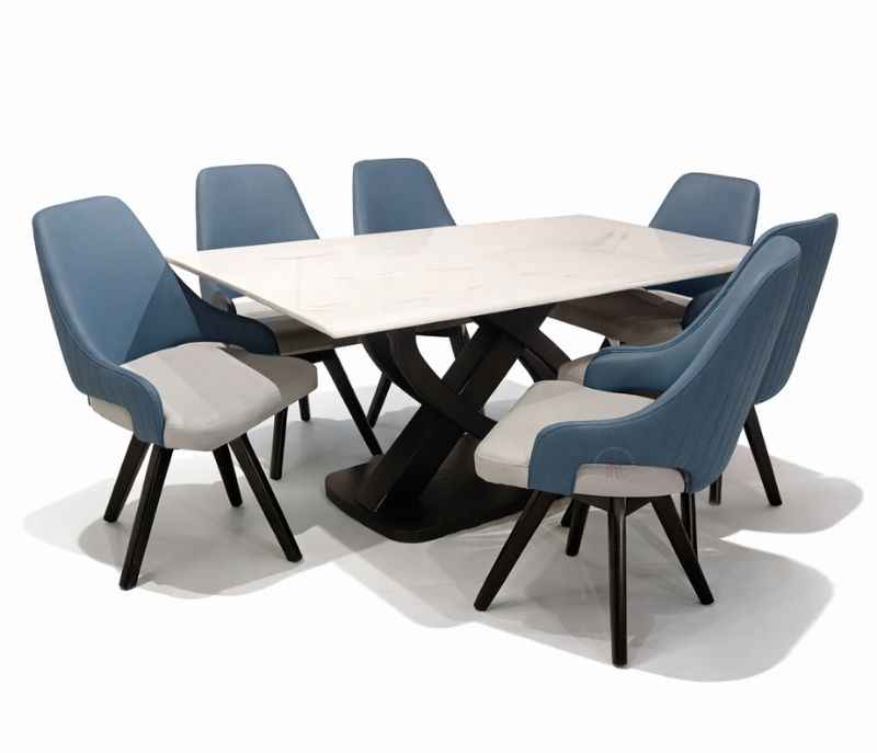 Image 4 for Dining Table-52 /Dining Chair-405 R+OLEC Marble Top