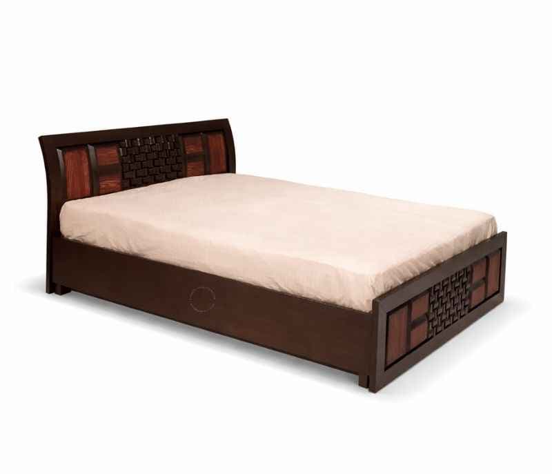 Image 4 for Malta Queen Sized Bed with Bed Box and Drawer Storage  (Block Board, Brown) (EC)(BSK)