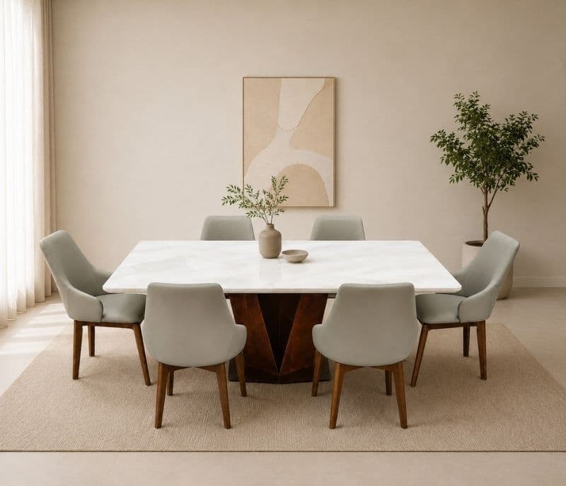 Imported Dining Set-M03663-1 D302 Chair 1+6 Seater