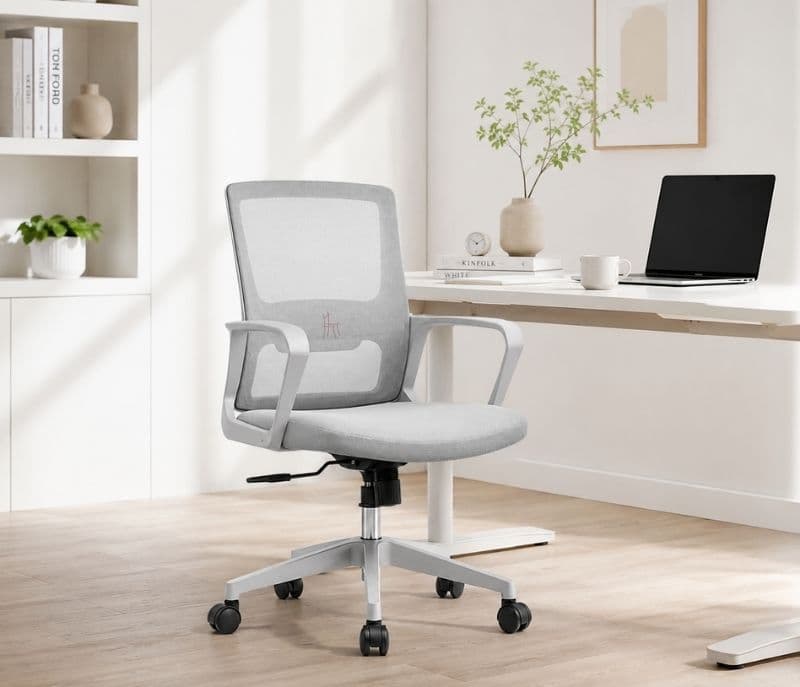 Iris MB White And Grey Special Office Chair (PM)