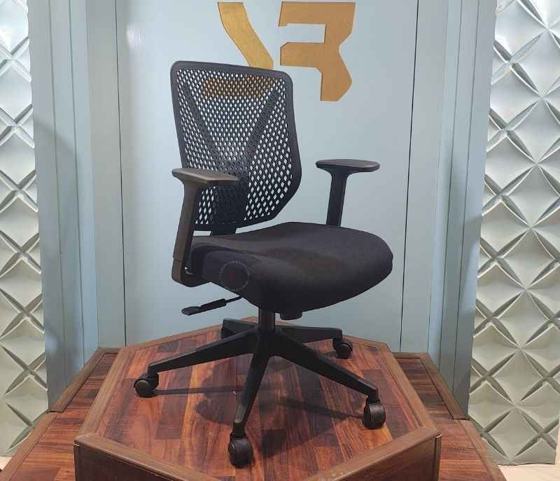Image 2 for Leo Black Mesh Office Chair Adjustable Height  Revolving Study Work from Home Chair Computer Desk Chair