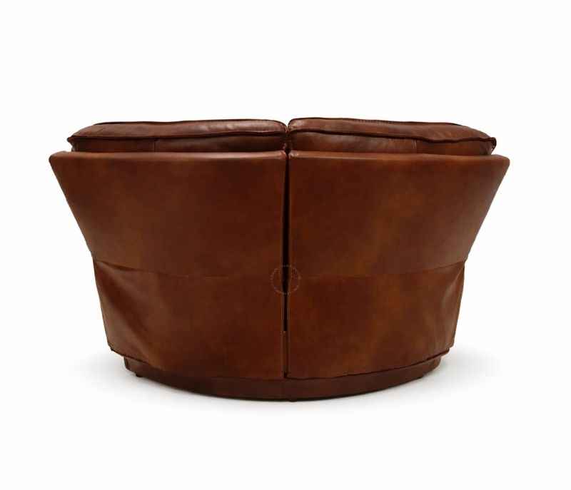 Image 9 for UX-Series 7004 Modern 3+2+1 Leather Sofa Set with Archtectural Metal Base (EC)