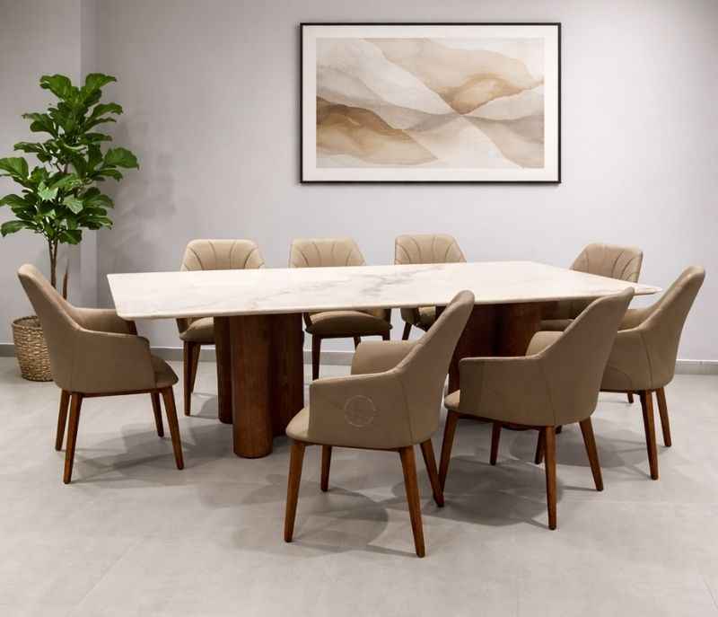 832/949  Imported Oak wood and Marble Set 1+8 BS-(CP)